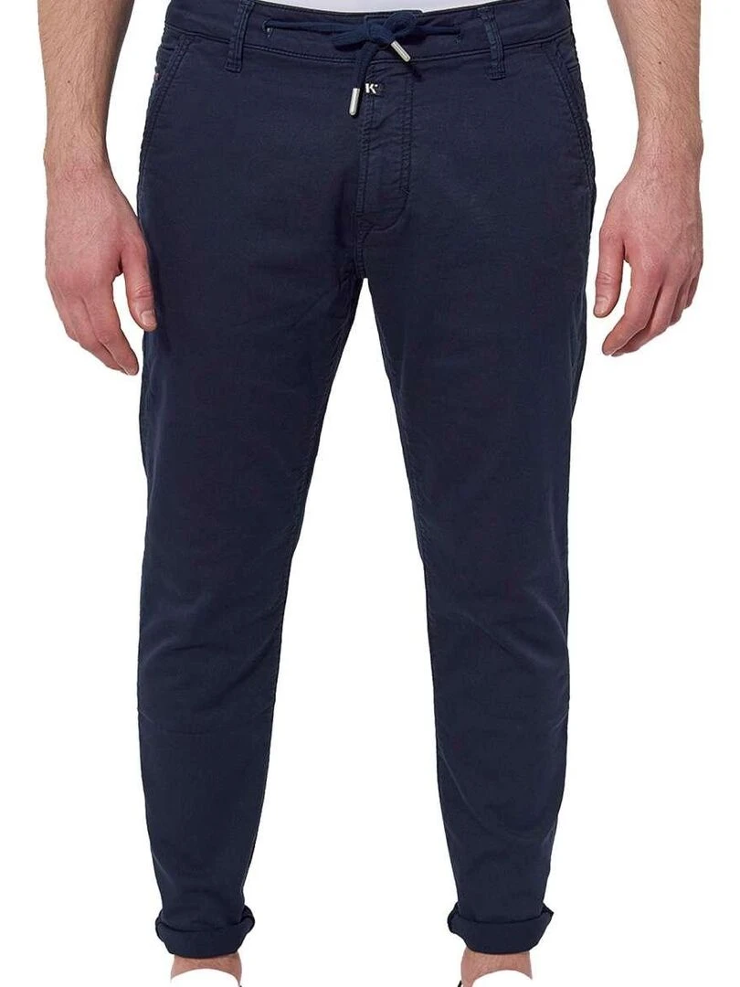 KAPORAL Pantalon coton mélangé slim Bleu marine