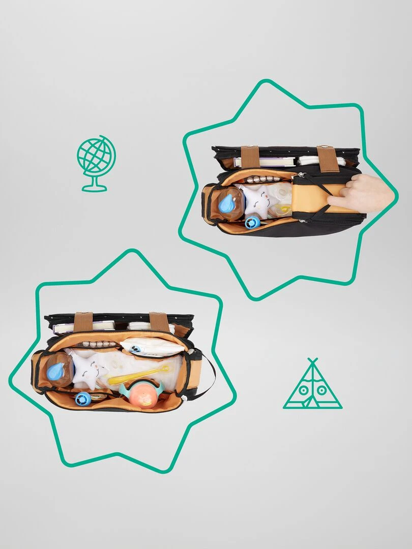 Sac à langer 2 en 1 'Badabulle'   Noir