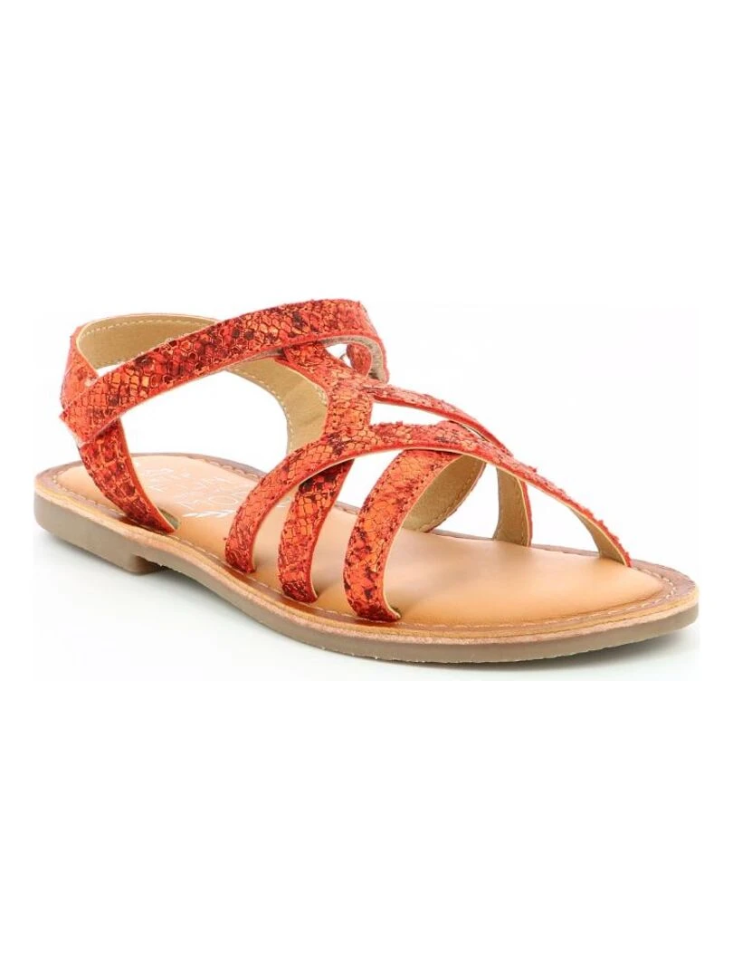 Sandales Cuir Canissa Orange