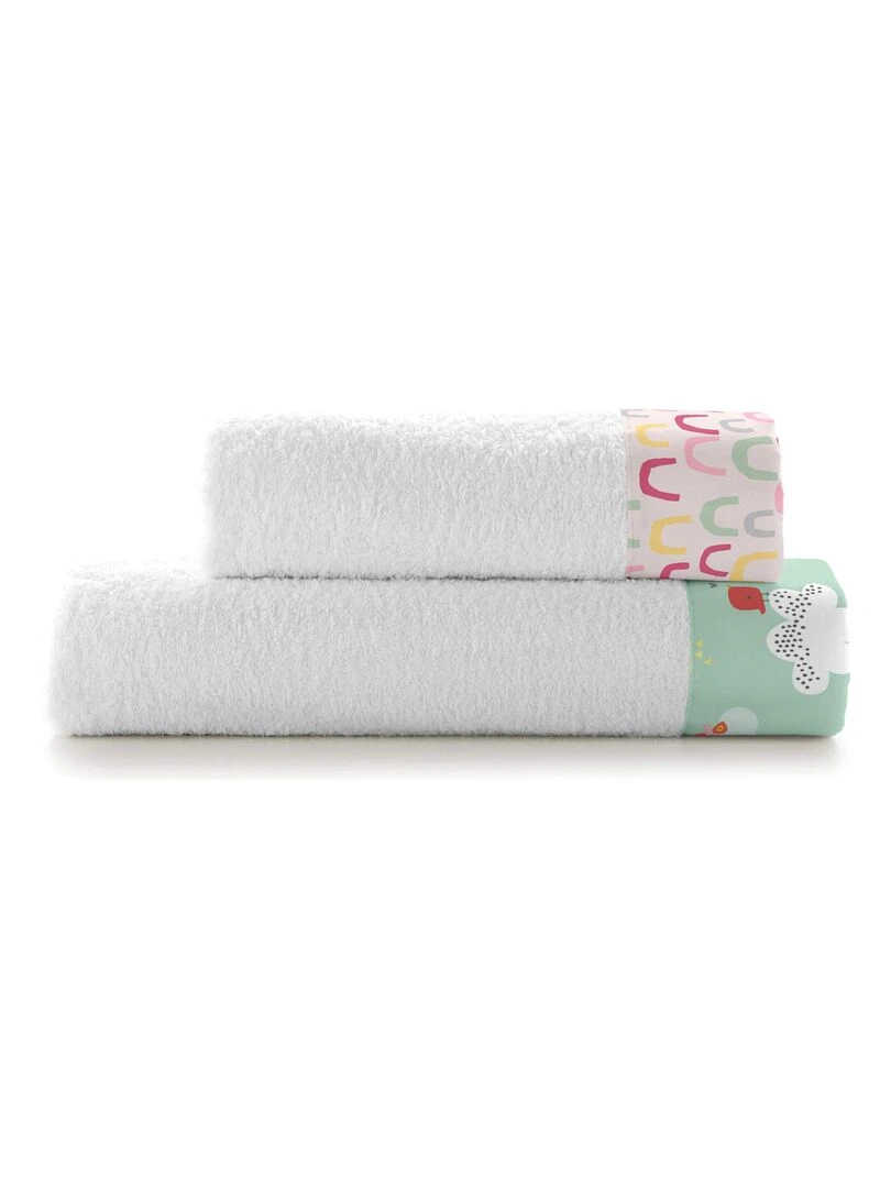 Lot de serviettes Hola "Happyfriday" Blanc
