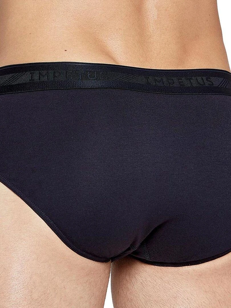 Pack 2 slips uni et imprimé en coton Azurite   Bleu