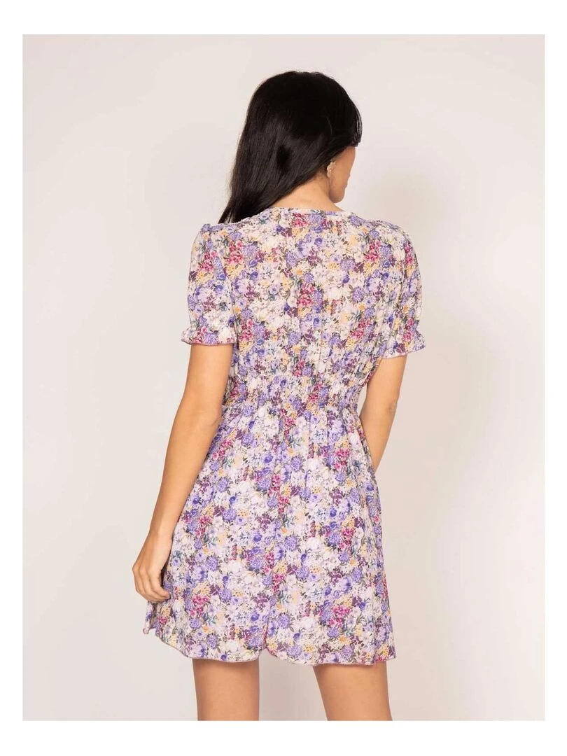 Robe courte motifs ILIAS Violet clair
