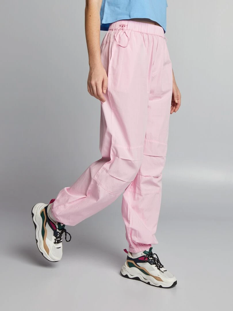 Pantalon léger et large Rose