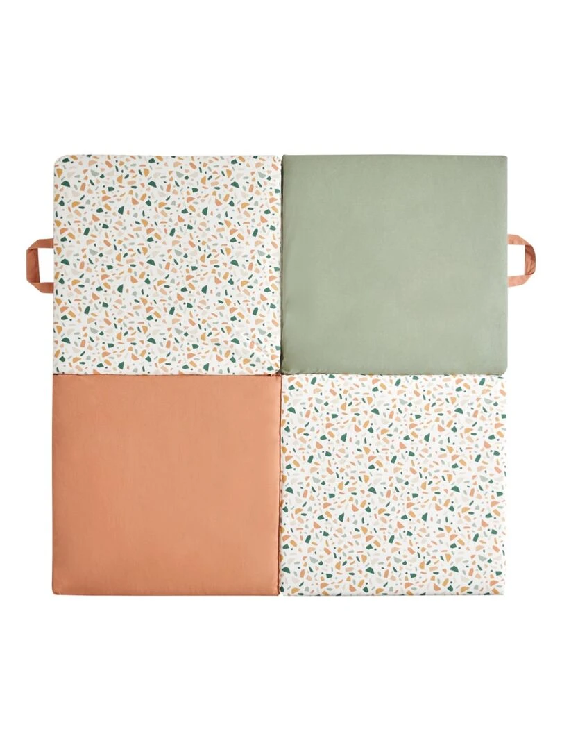 Candide   Tapis de jeu bébé Terrazzo   Blanc Vert