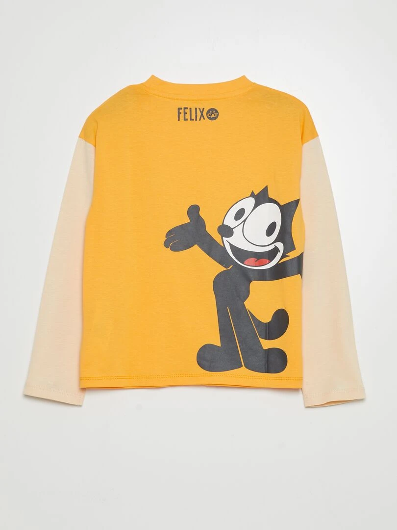 Tee shirt effet 2 en 1 'Felix The Cat' Orange