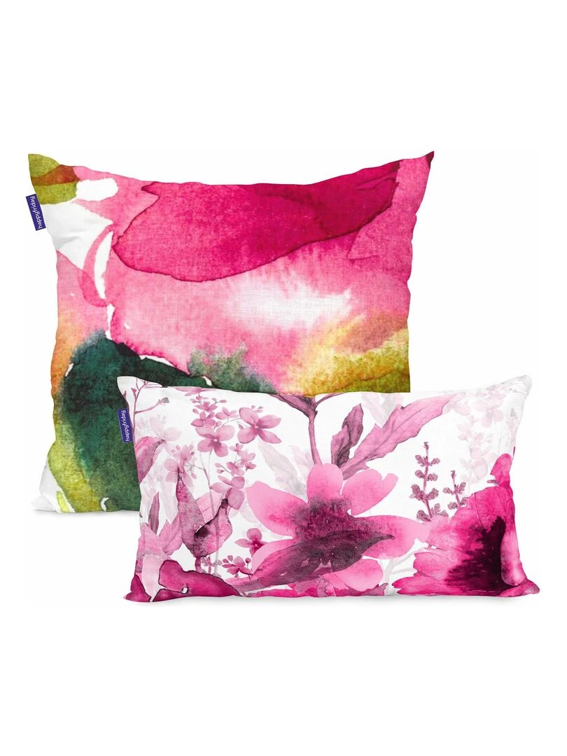 Housse de coussin Cassia "Happyfriday" Blanc