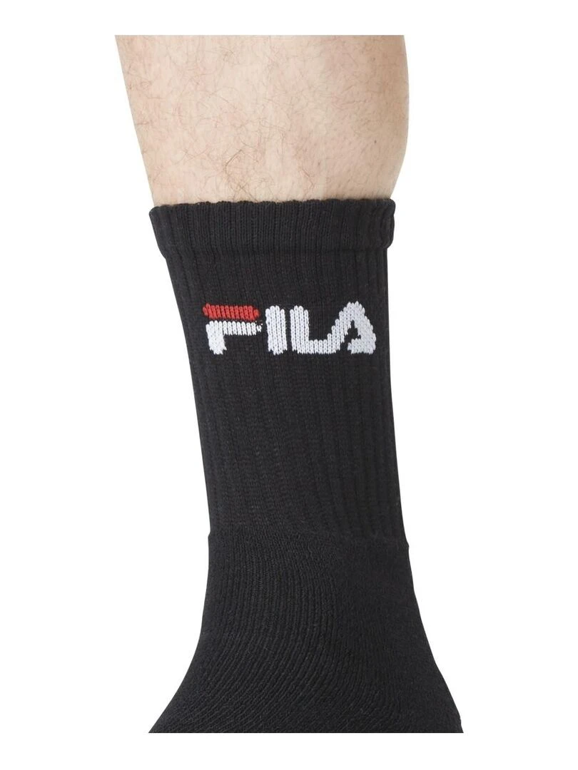 Lot de 12 Paires de Chaussettes Tennis Fila   Noir
