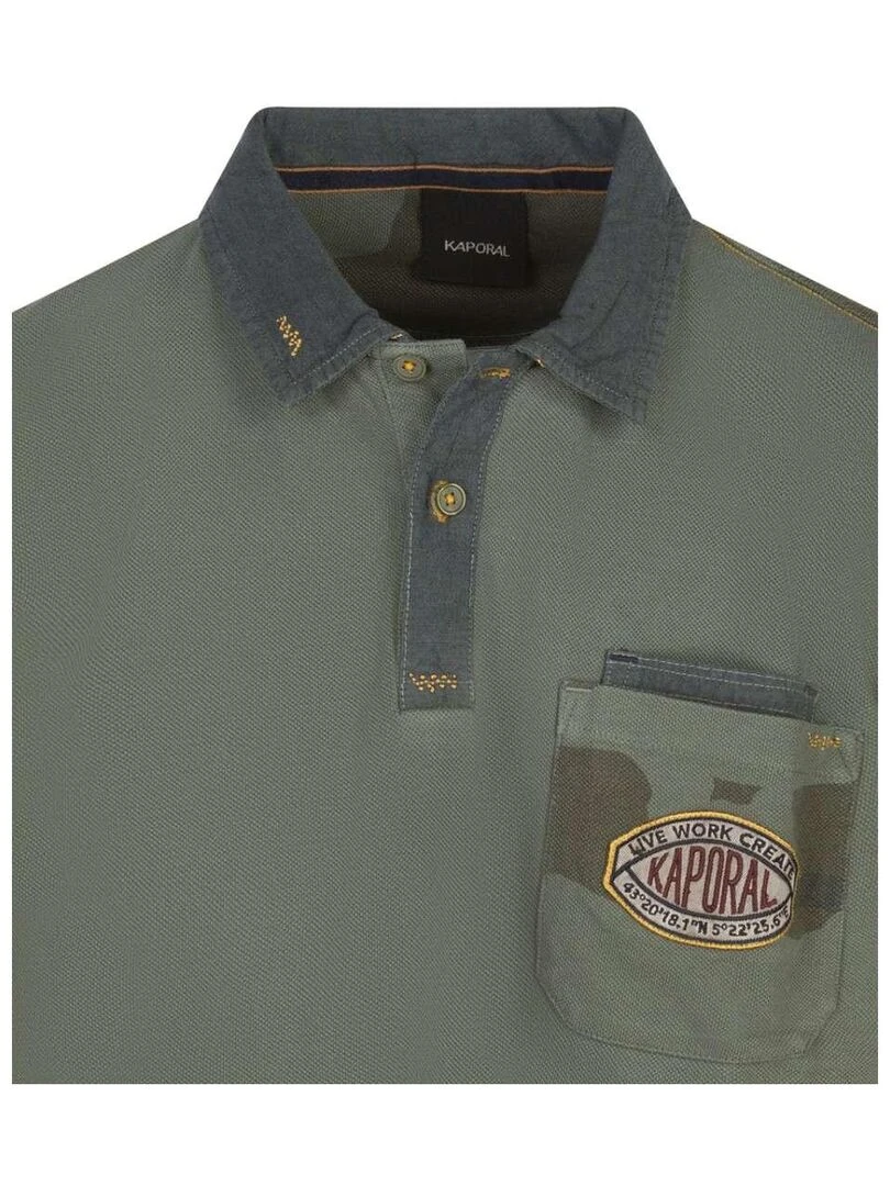 KAPORAL   Polo en maille piqué   Kaki