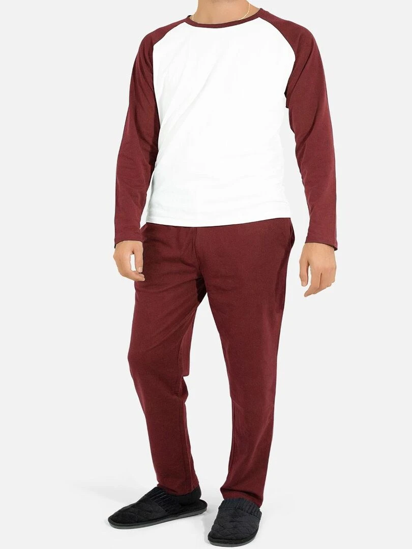 Ensemble pyjama manches longues Kebello Bordeaux