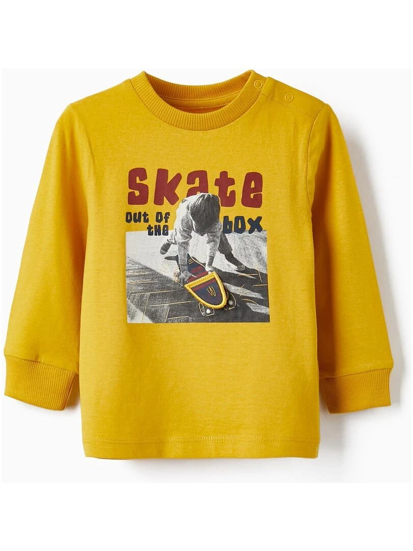 T shirt à manches longues SKATER'S CLUB Jaune foncé