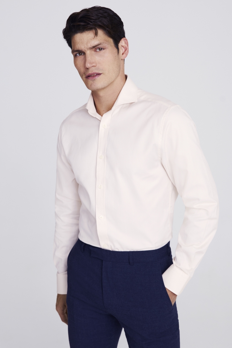 Tailored Fit Navy Poplin Shirt    Buy Online at Moss
