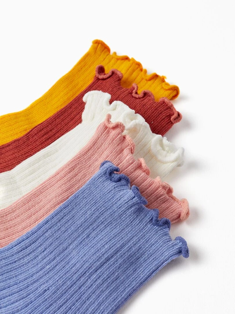 Pack 5 Paires de Chaussettes Côtelées pour Fille ACE CLUBS Multicolore