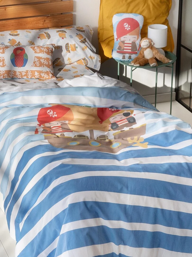 Parure housse de couette 2 pièces Pirate ship "Happyfriday" Blanc