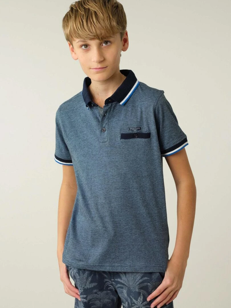 Polo en coton pour garçon 'Deeluxe'   Bleu marine