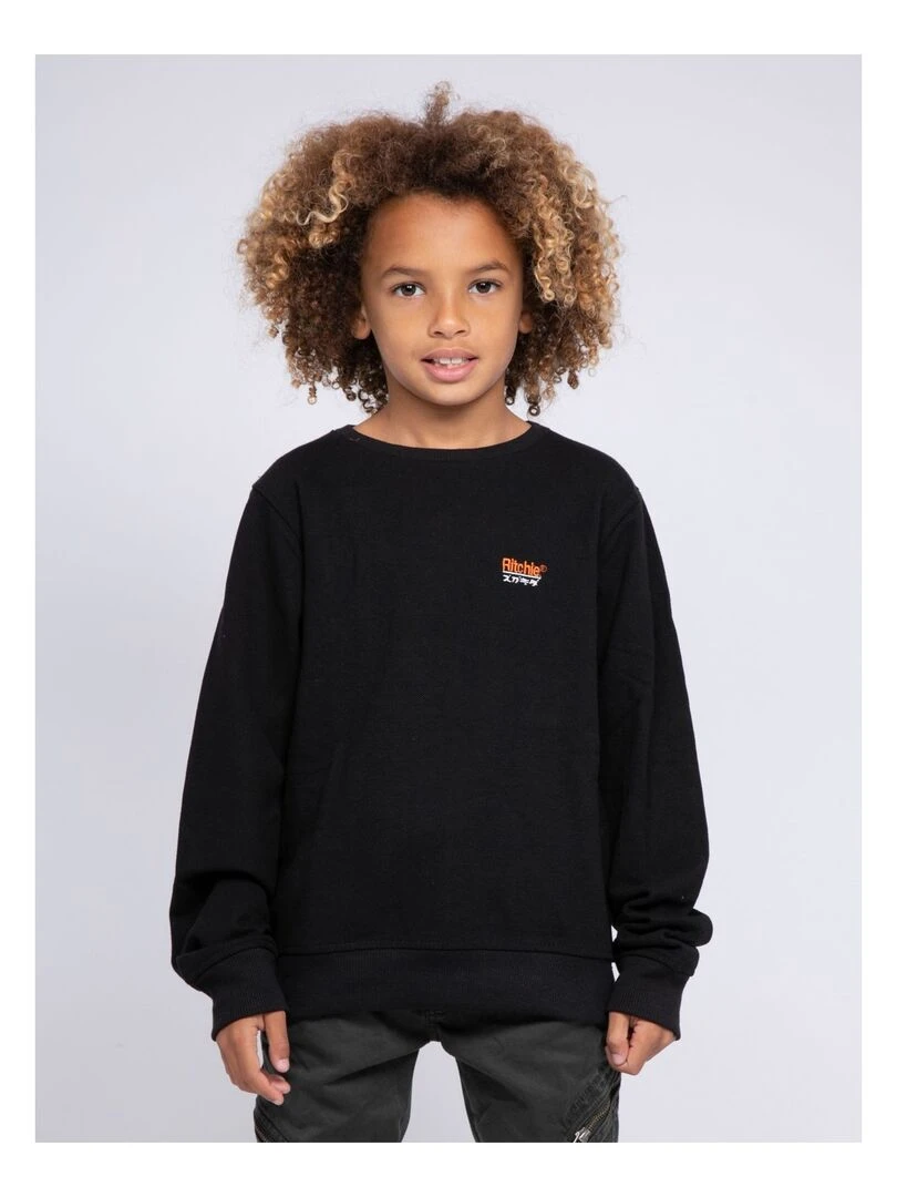 Sweat col rond WANGER BOY Noir
