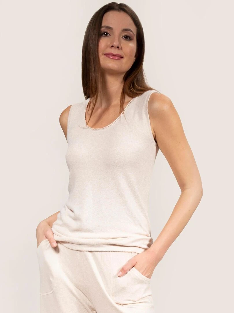 Débardeur Femme Beige   Beige