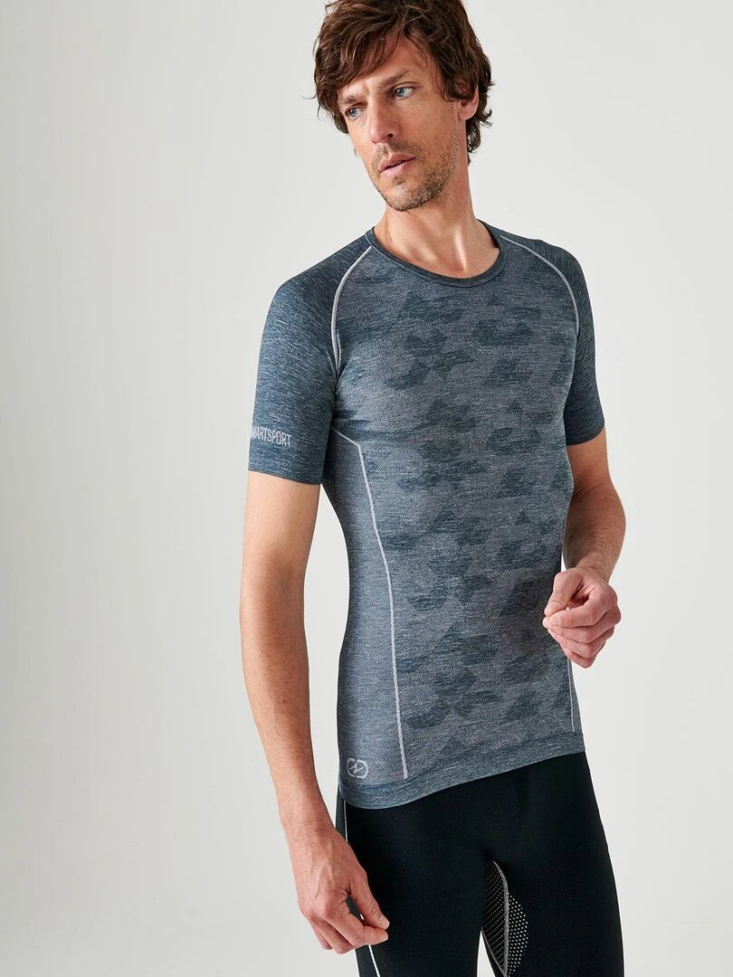 T shirt Dynamic Climatyl homme DamartSport Gris chiné