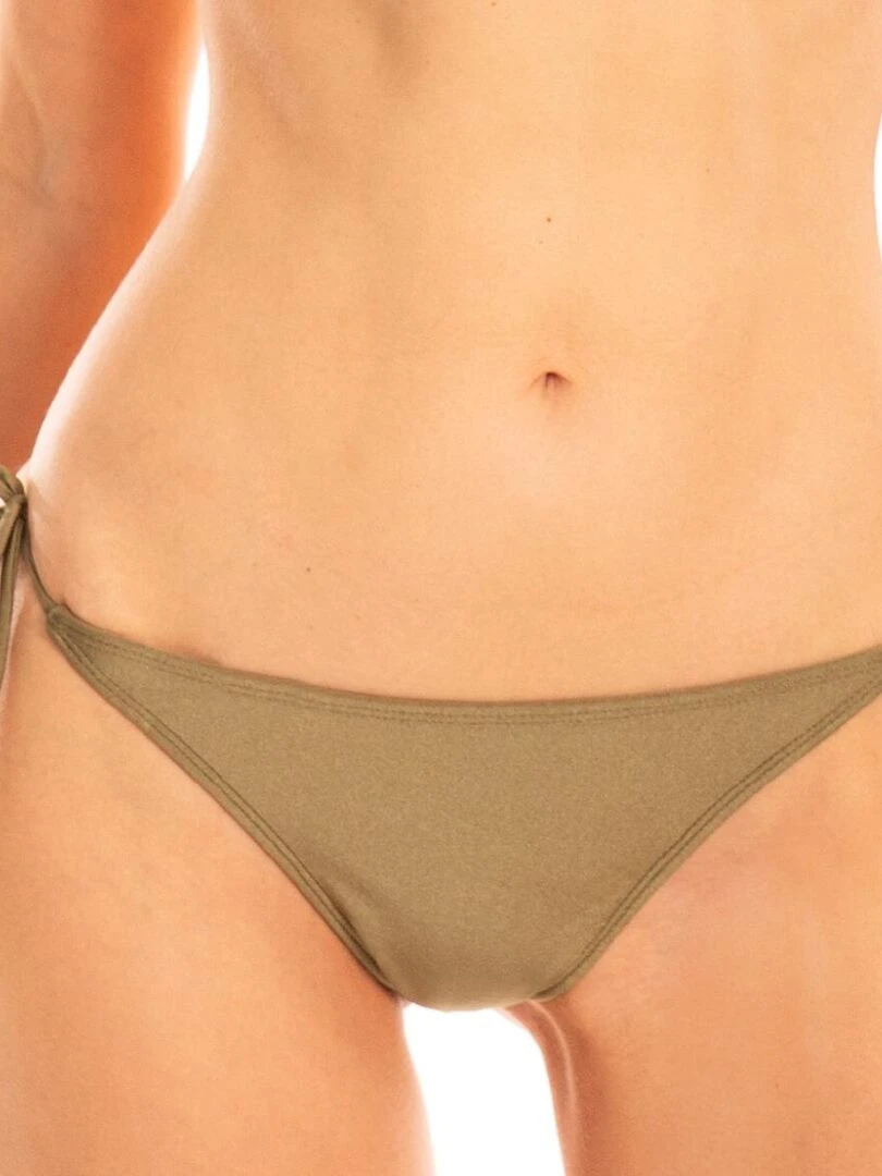 Bas de maillot de bain string avec ficelles Lucia Vert