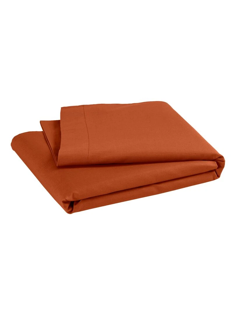 Drap plat pour lit bébé 100% coton Bio 'P'tit Basile' Rouge