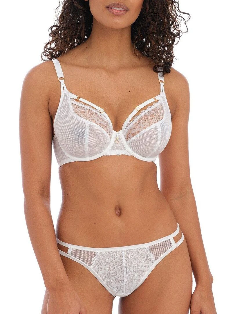 String brésilien glamour en dentelle Temptress   Blanc