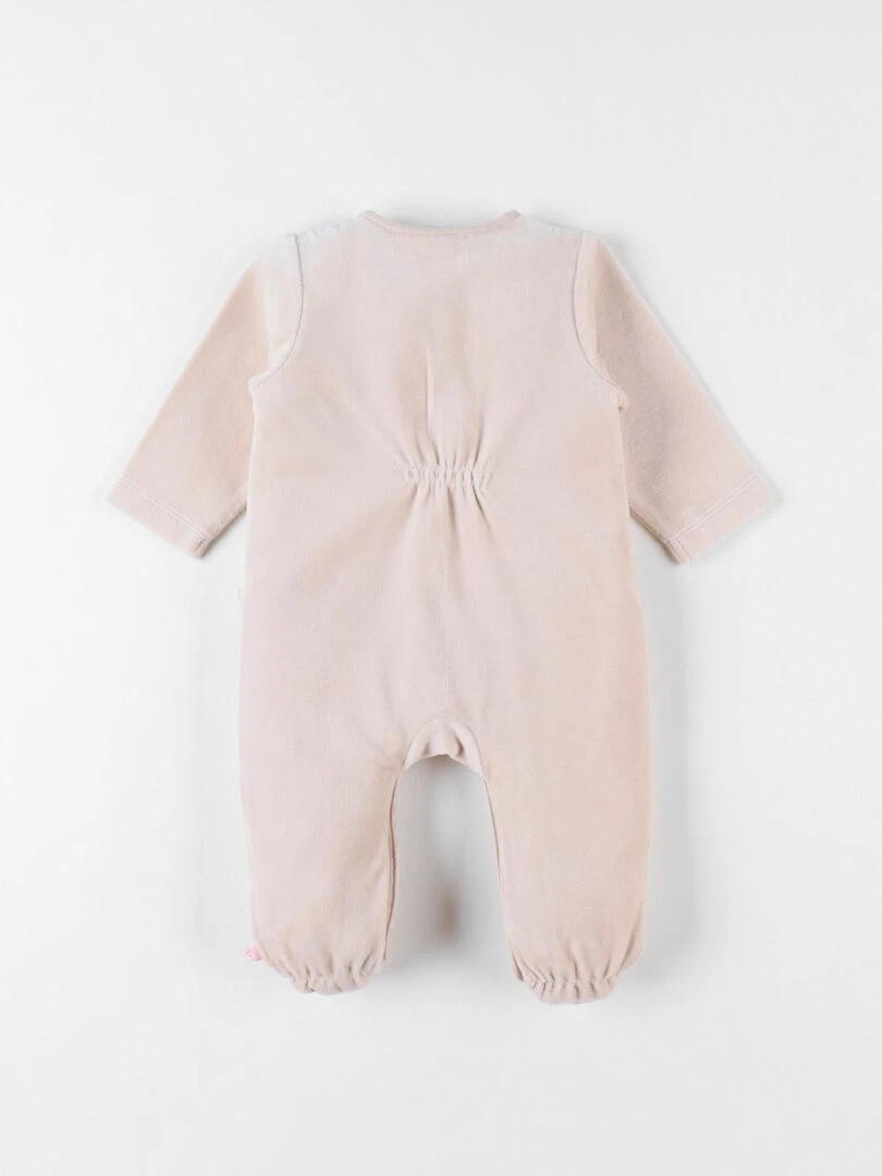 Pyjama 1 pièce licorne en velours Noukie's Beige