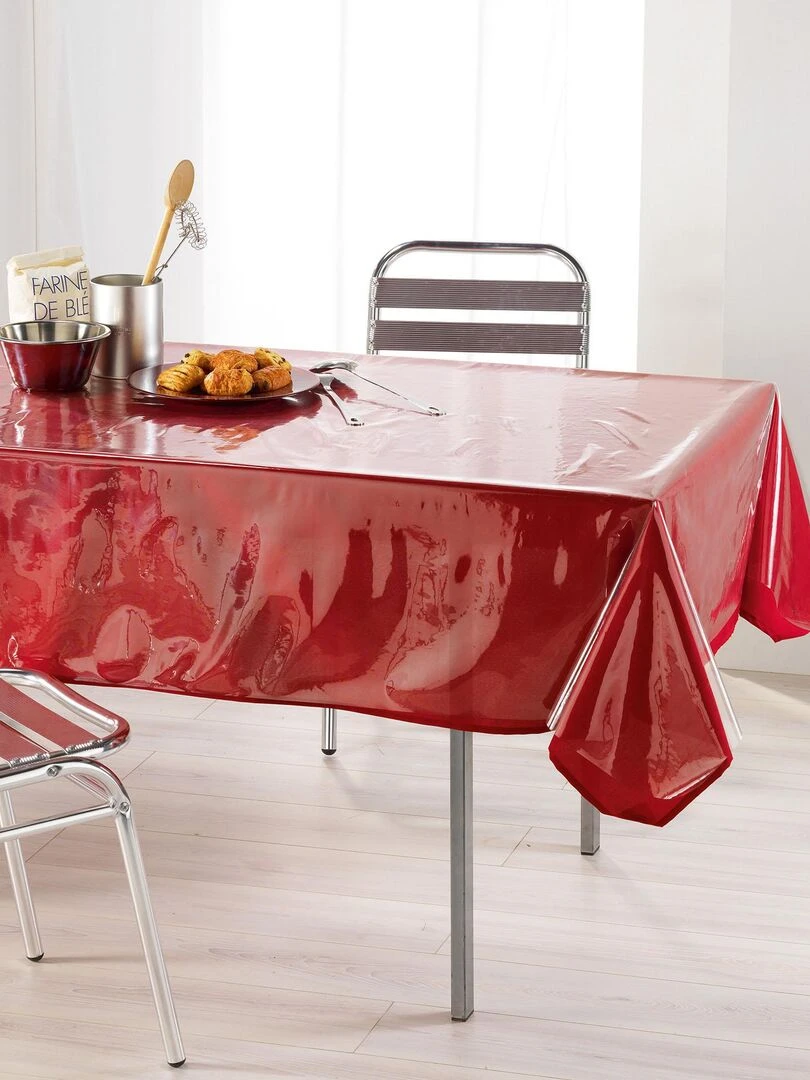 Toile cirée nappe de protection rectangle Transparent