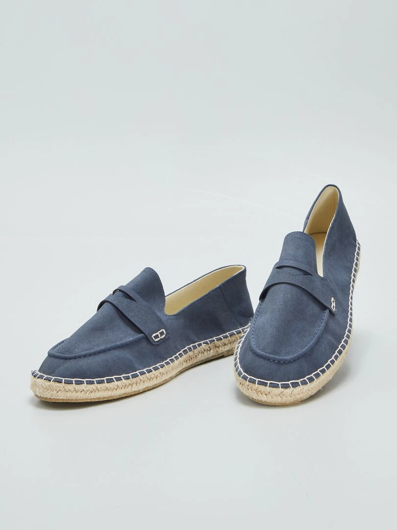 Espadrilles forme mocassins   Bleu