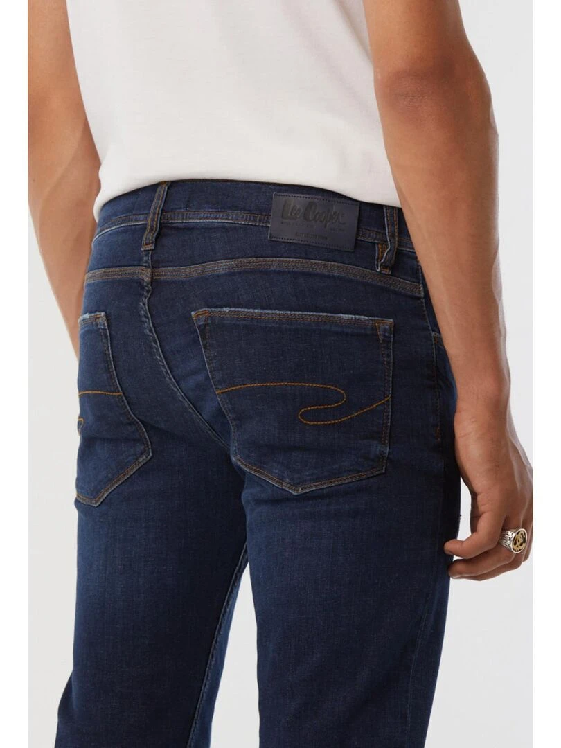 Lee Cooper   Jean coton slim LC128   Bleu foncé
