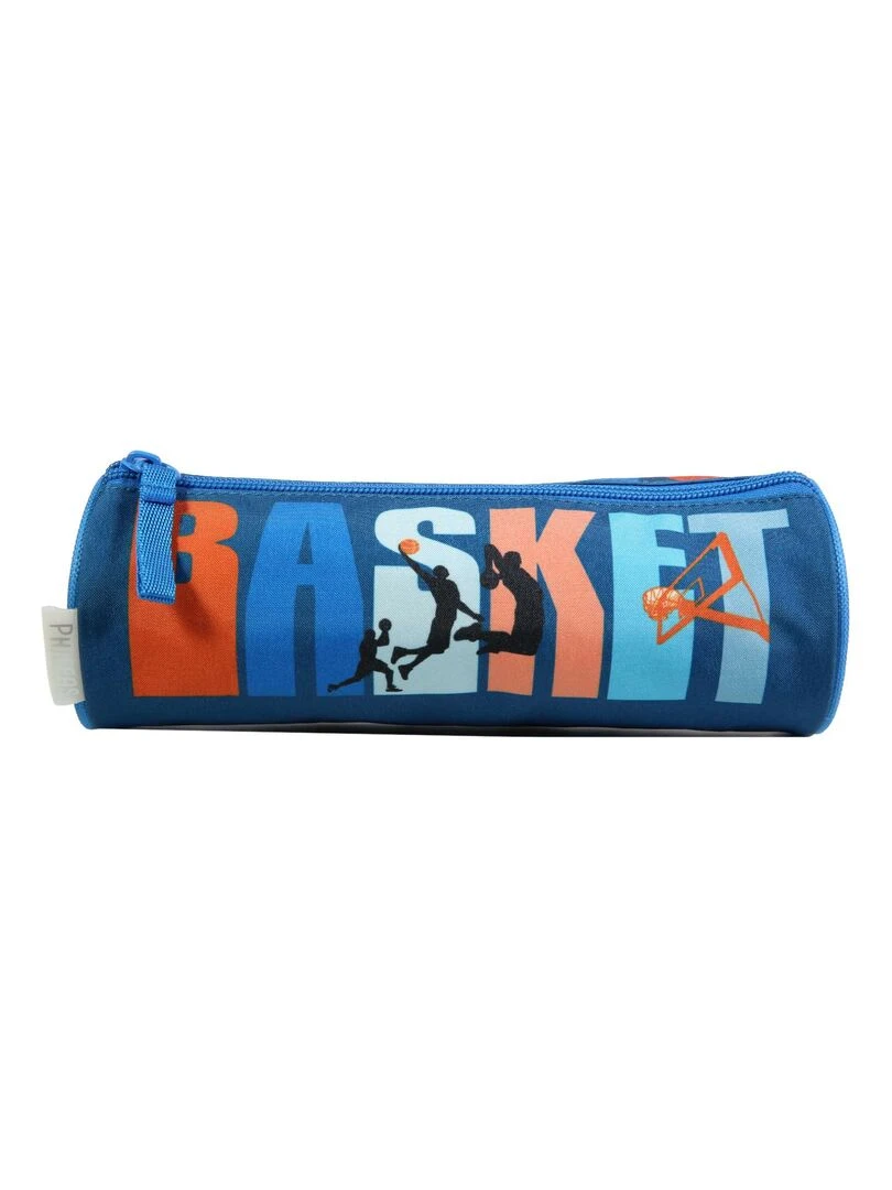 BAGTROTTER Trousse scolaire ronde Phileas Bleue Basket Bleu