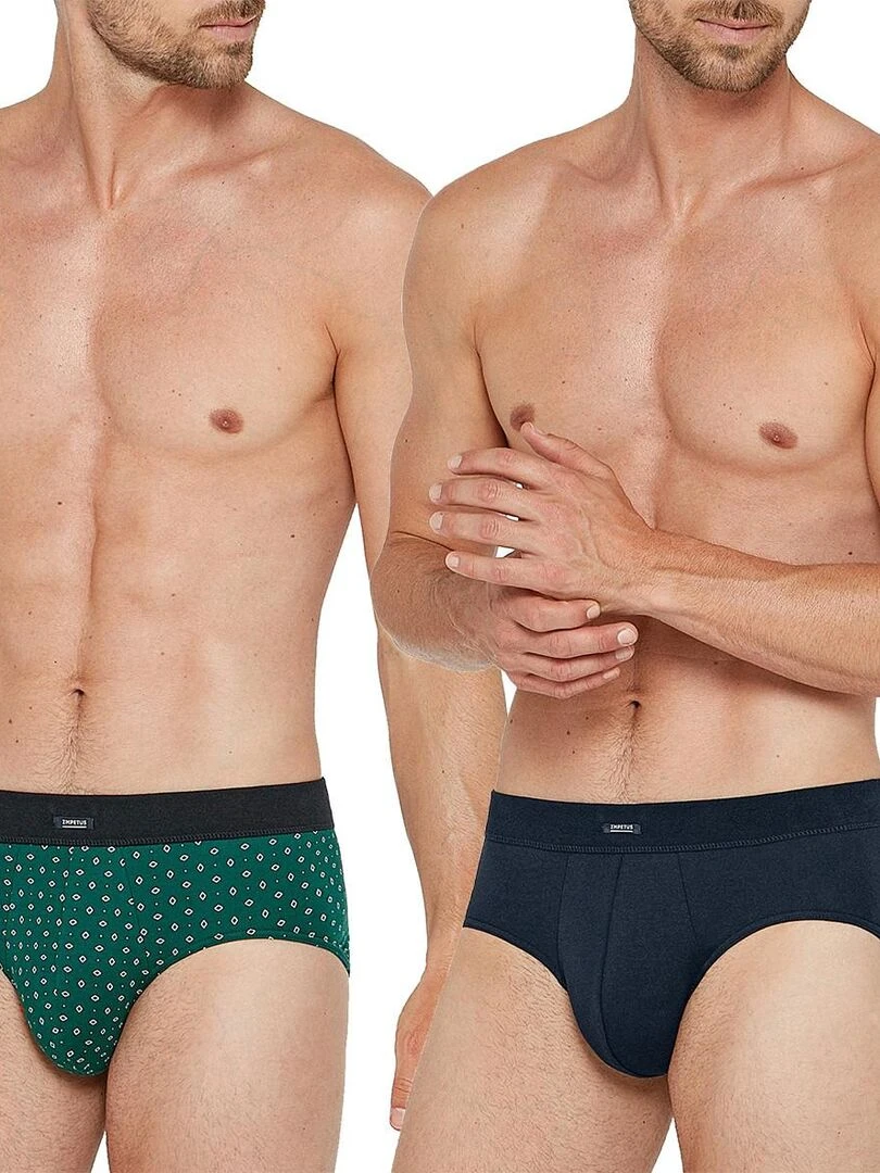 Pack 2 slips en coton Besar Vert