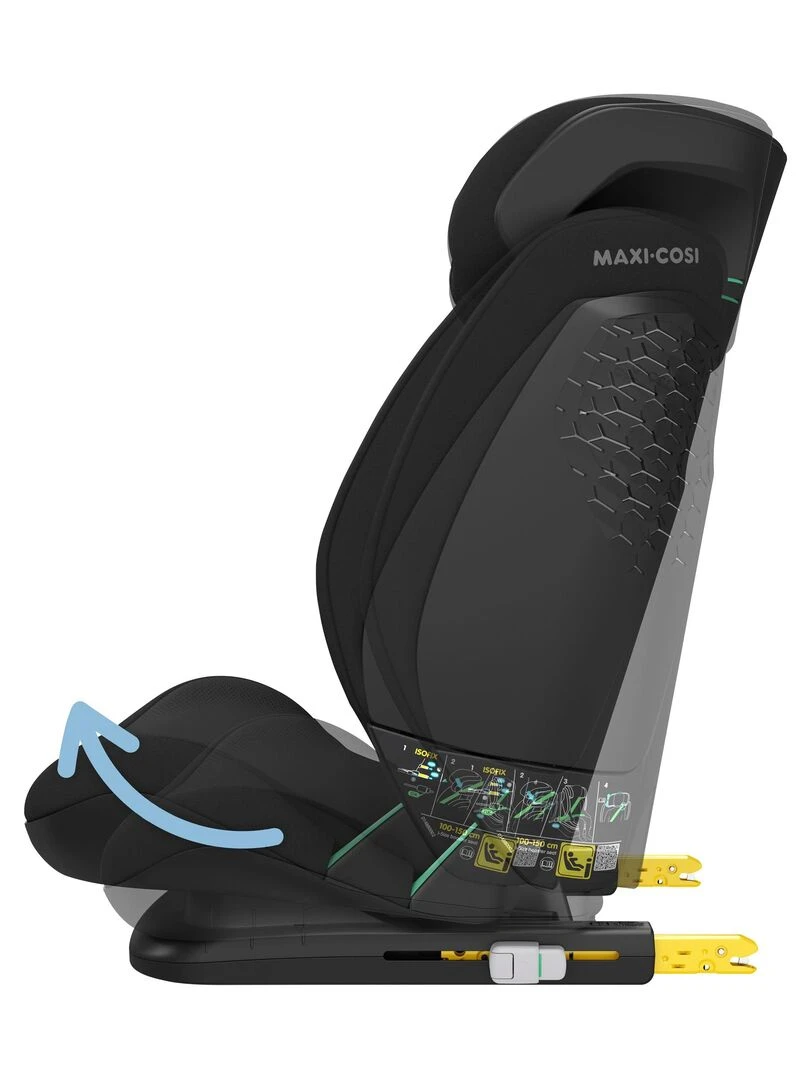 MAXI COSI Siège Auto Rodifix S I Size  Groupe 2/3  Isofix  Inclinable  Basic Black   Noir Noir