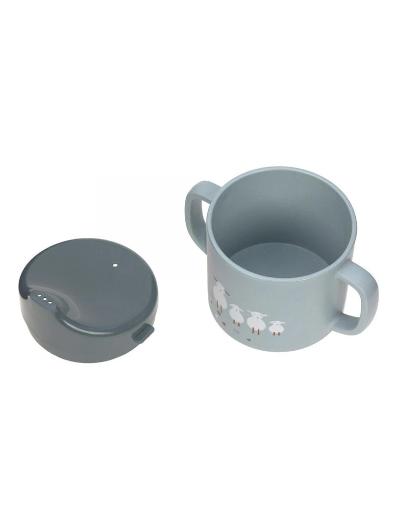 Tasse d´aprentissage Tiny Farmer Mouton/Oie bleu PP/Cellulose Bleu