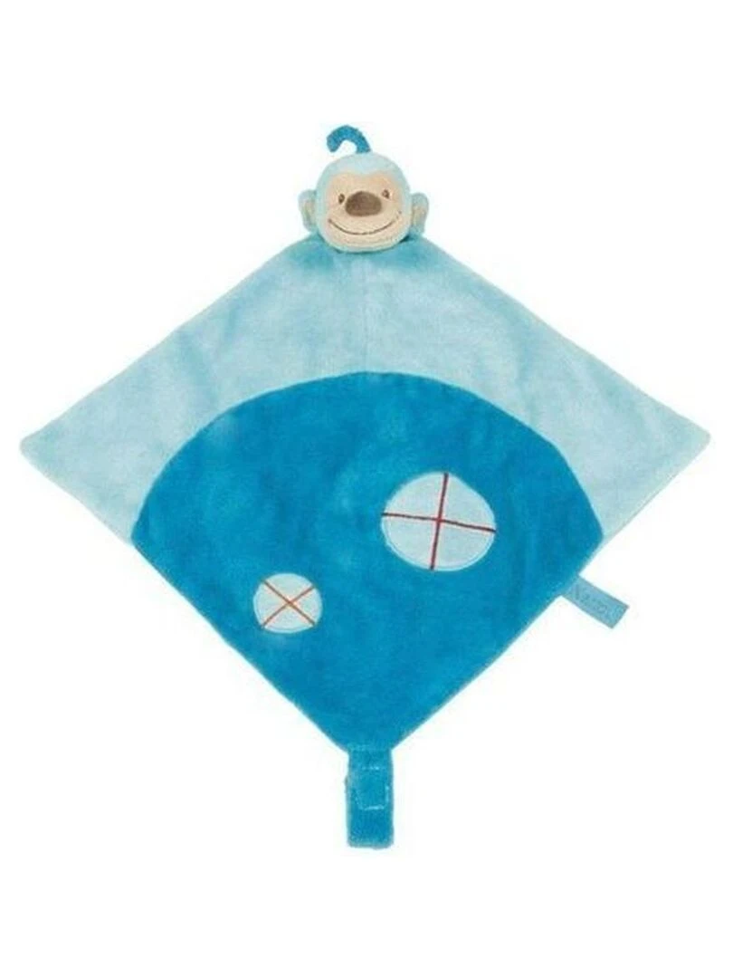 Doudou Nattou Singe Bleu jungle Jungle Attache tetine Bleu