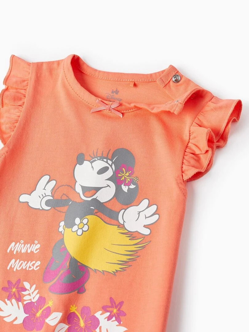 Pyjama en coton pour bébé fille 'Minnie' manches courtes MINNIE   Rose