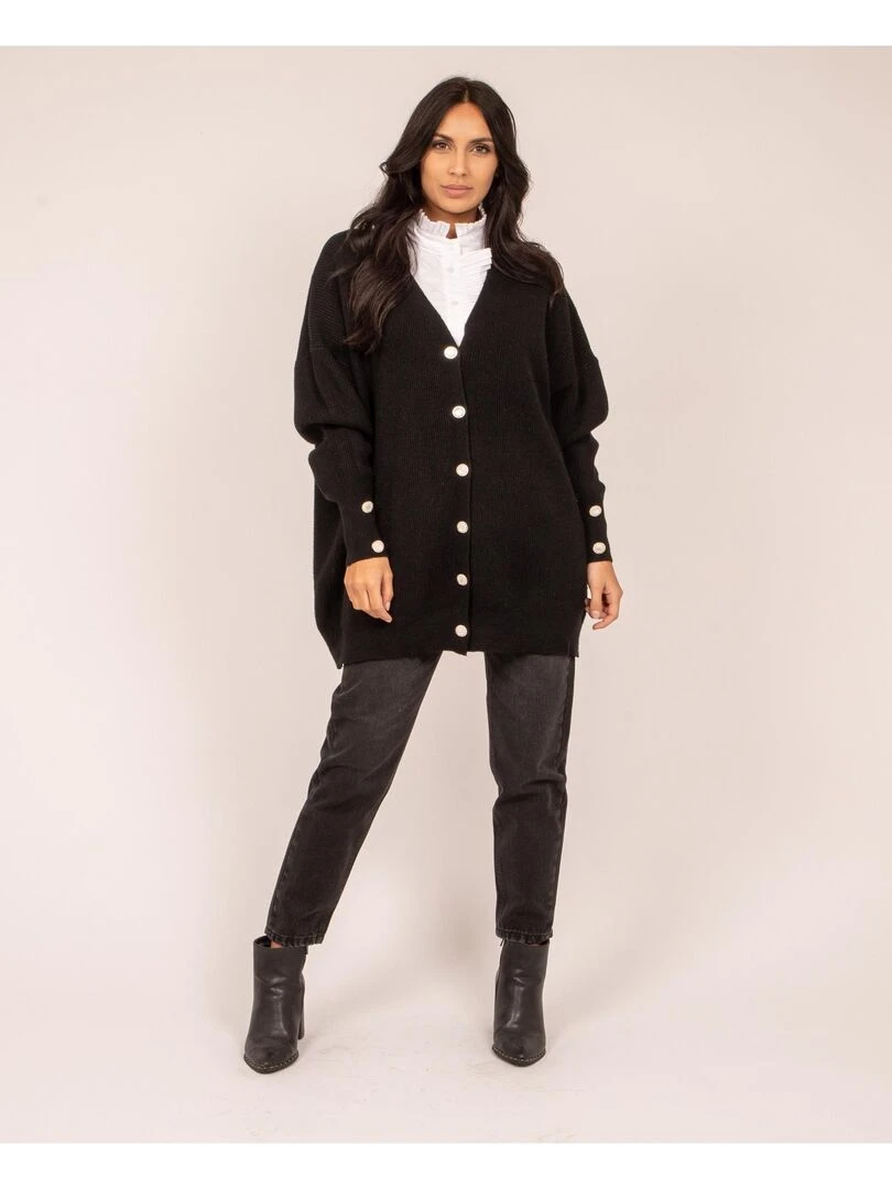 Gilet long KANEA   Noir