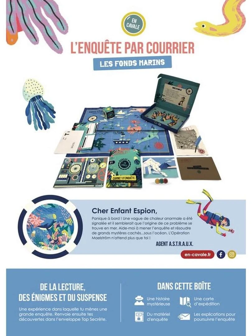 L'enquête par courrier : les fonds marins :enfant   N/A