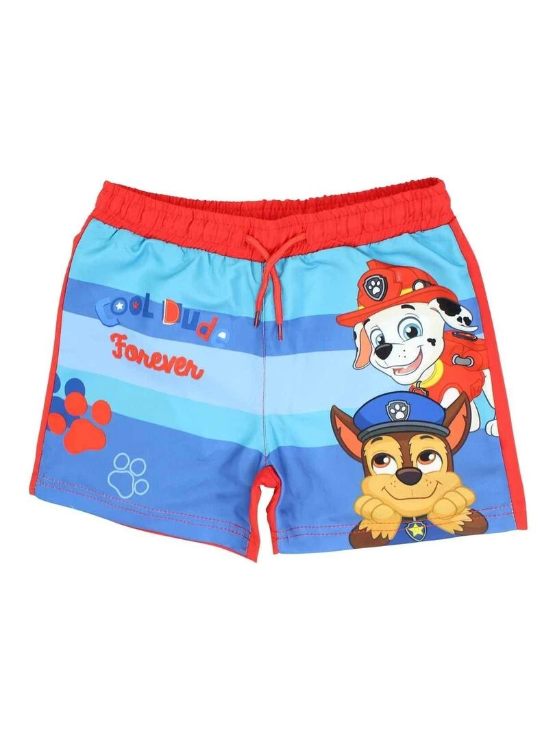 La Pat' Patrouille Short De Bain garçon imprimé La Pat' Patrouille Rouge