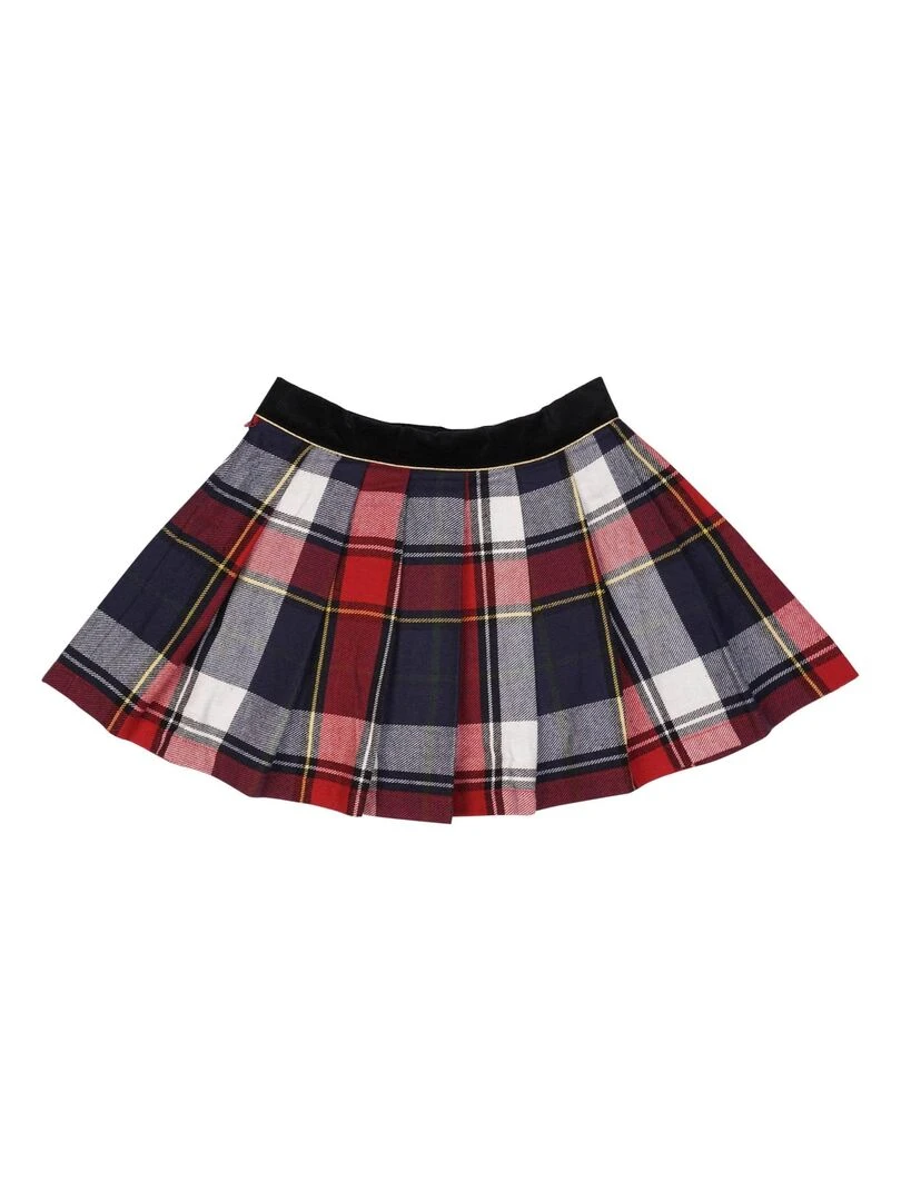 Jupe Écossaise Fille  Carrx Tartan Rouge Bleu Marine  LONDON   'LA FAUTE A VOLTAIRE'   Bleu Rouge Blanc