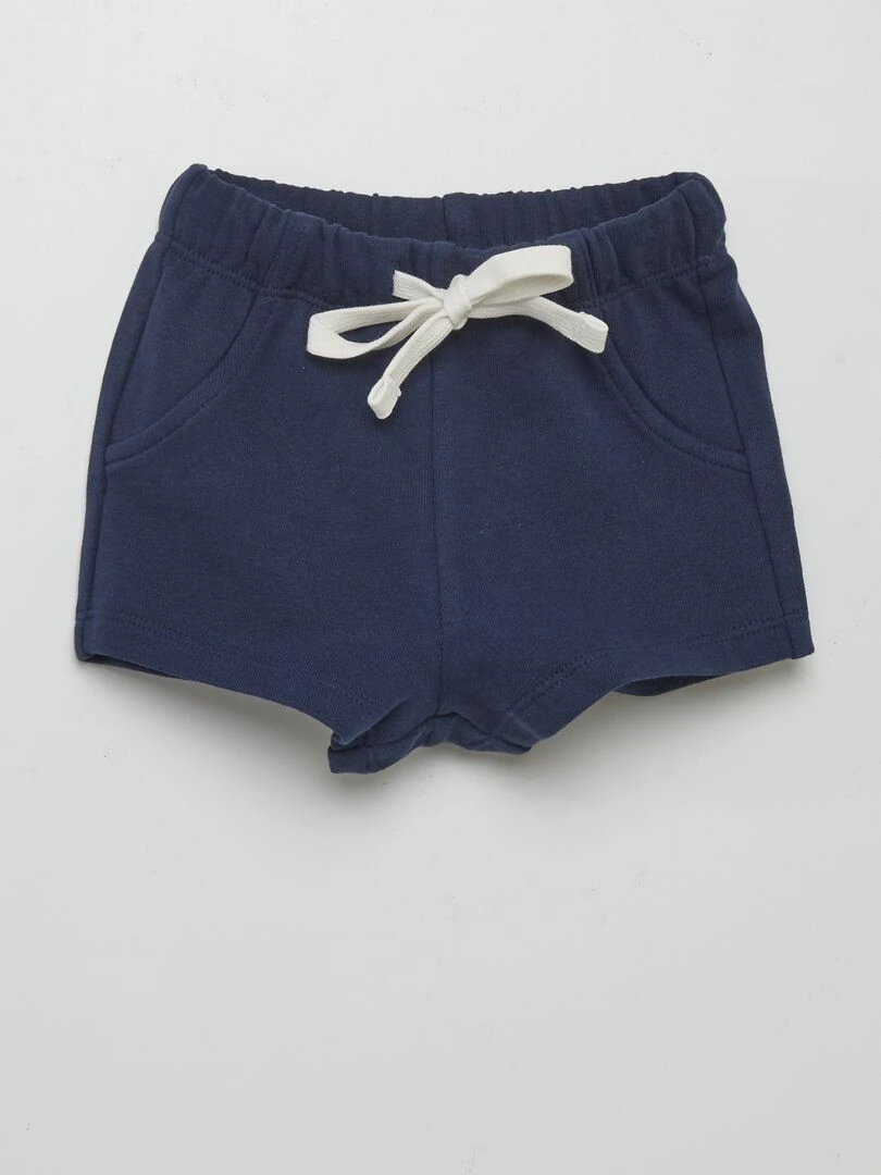 Lot de 2 shorts en molleton fin Bleu/marine