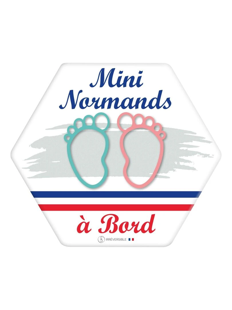 Adhésif bébé à bord Mini Normand Gris