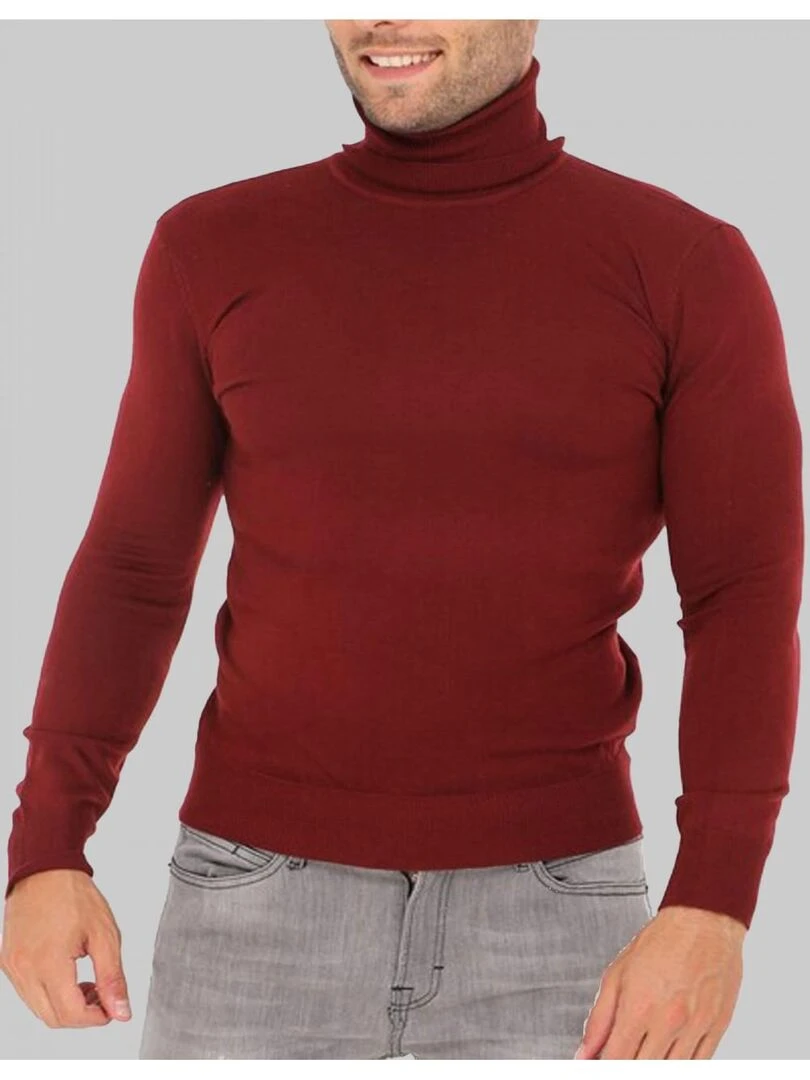 Pull col roulé Kebello   Bleu