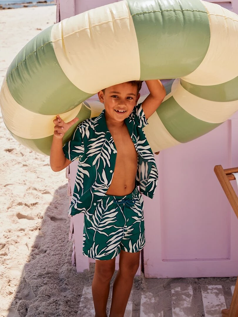 Short de bain imprimé Vert
