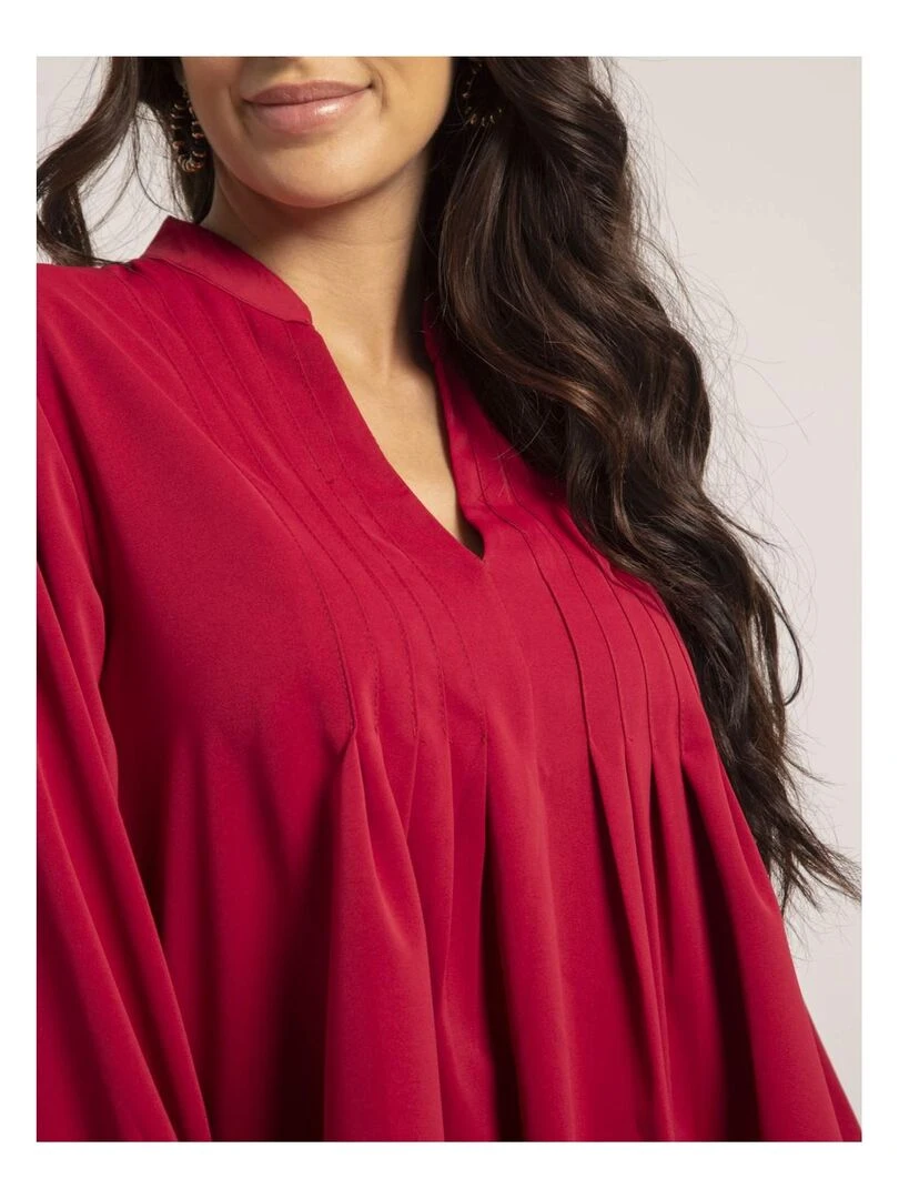 Blouse plissée OANA Rouge