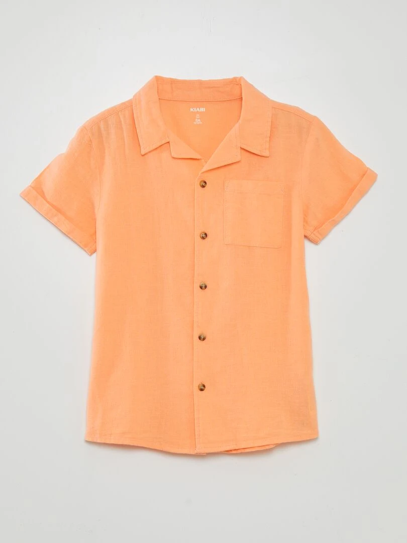 Chemise manches courtes Orange