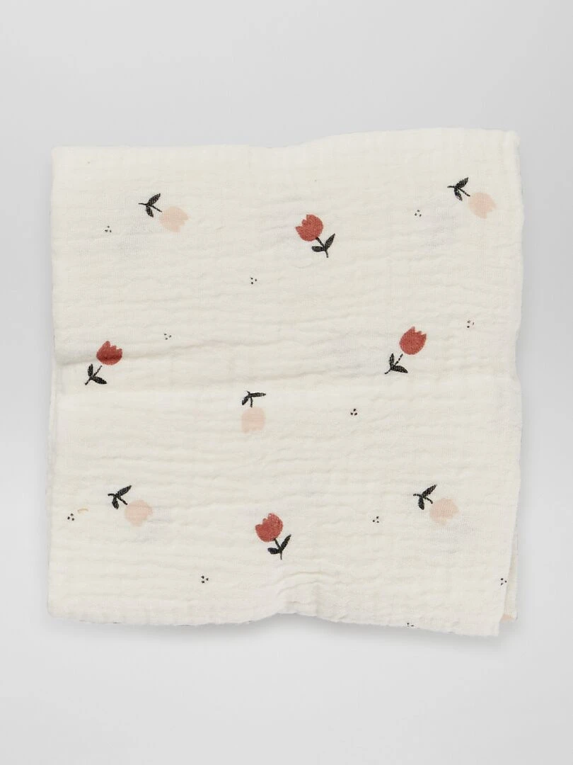 Lot de 3 langes en gaze de coton   Rose