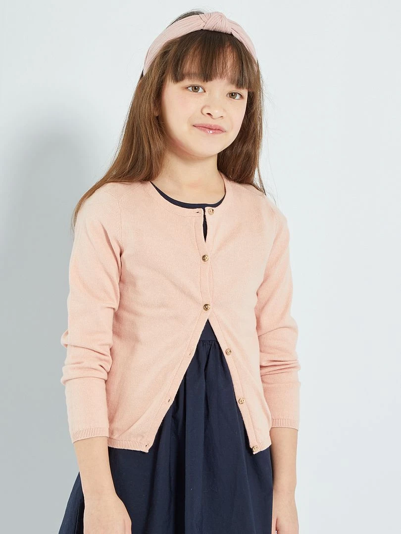 Gilet en maille fine   Rose clair