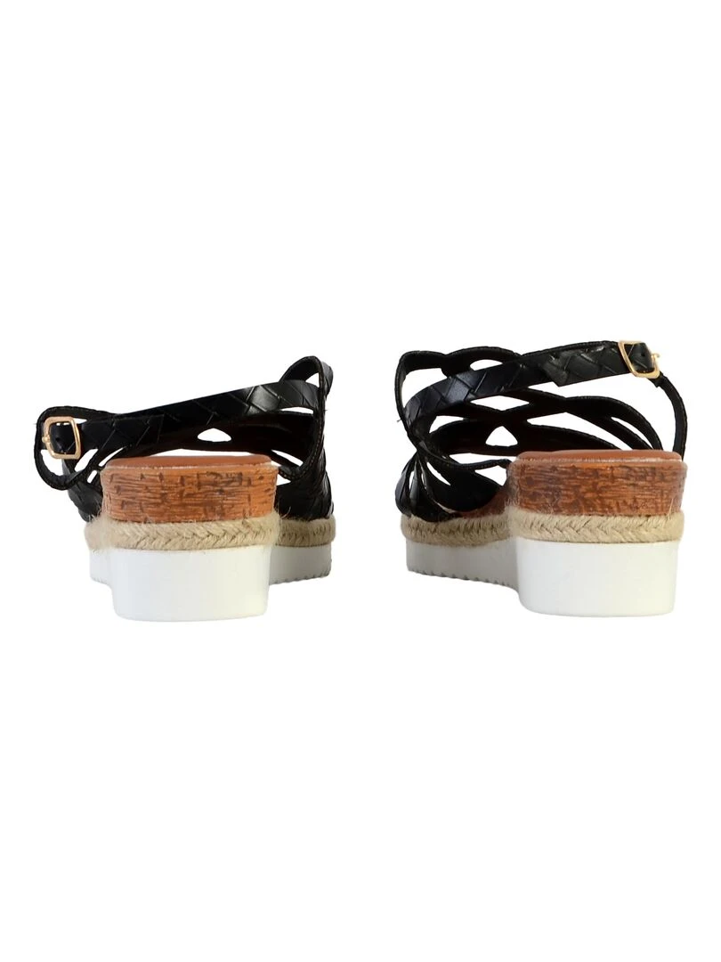 Sandale compensée The Divine Factory*   Noir