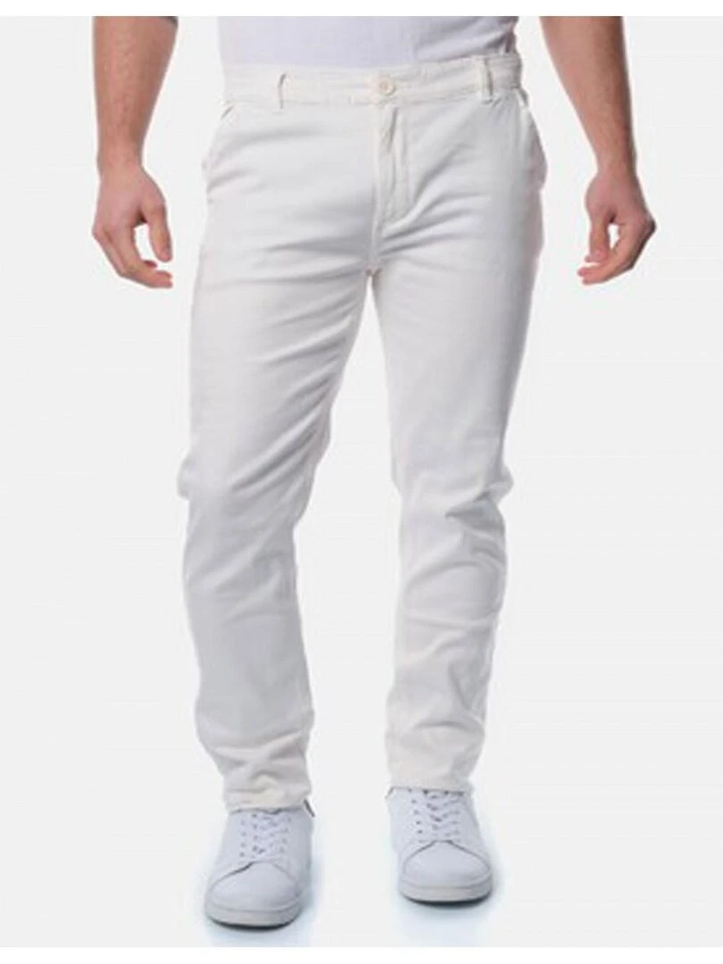 Pantalon Chino Kebello Blanc Blanc