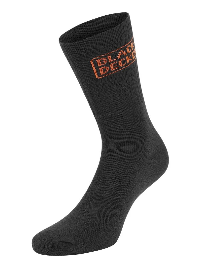 Lot de 12 Paires de Chaussettes hautes de travail TEK Black & Decker   Noir