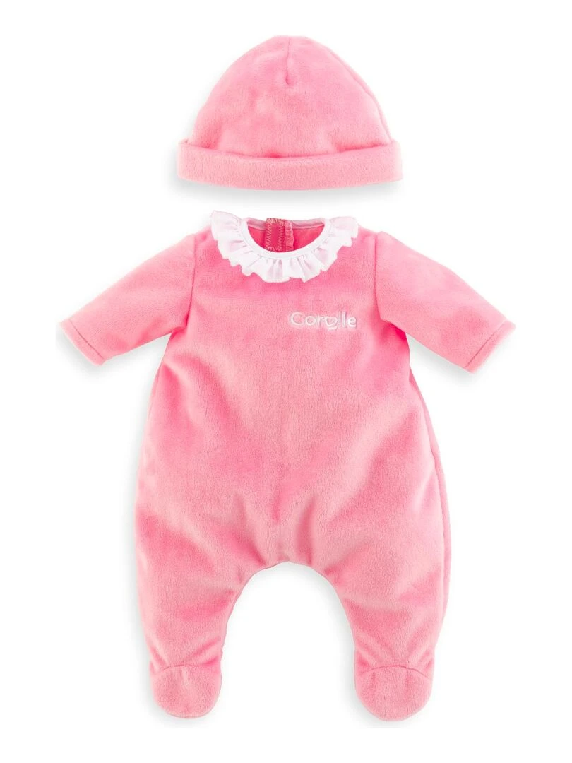 Pyjama rose et bonnet pour poupon 30 cm N/A